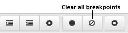 Clear all breakpoints icon